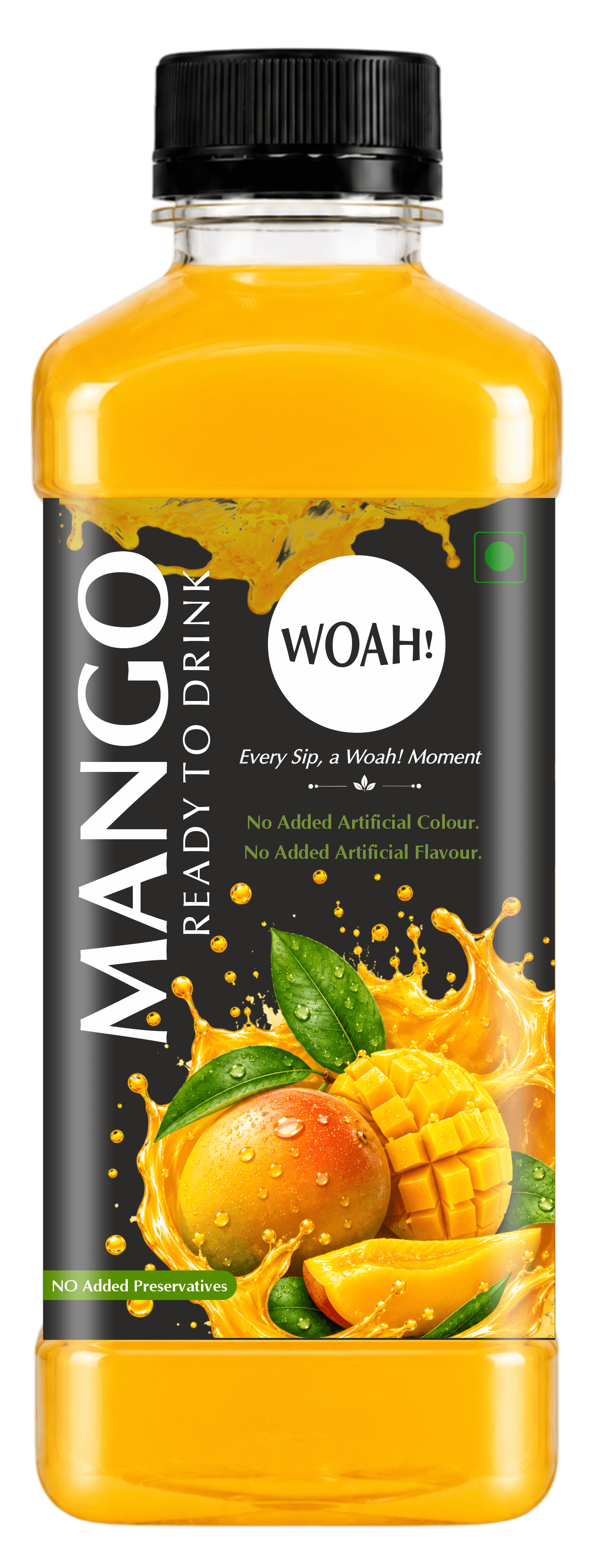 Woah! Mango 250 ml bottle — added sugar